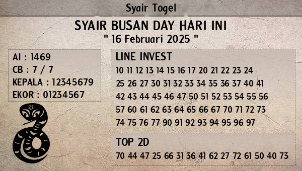 Prediksi Busan Day