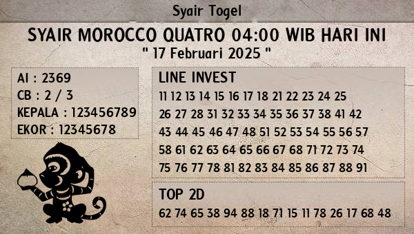 Prediksi Morocco Quatro 04:00 WIB