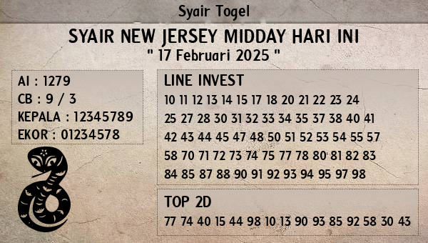 Prediksi New Jersey Midday