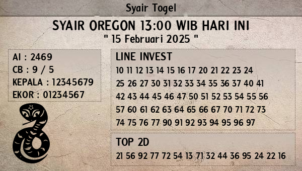 Prediksi Oregon 13:00 WIB