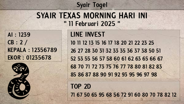 Prediksi Texas Morning