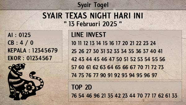 Prediksi Texas Night