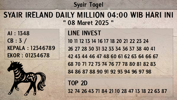 Prediksi Ireland Daily Million 04:00 WIB