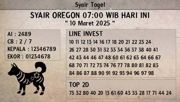 Prediksi Oregon 07:00 WIB