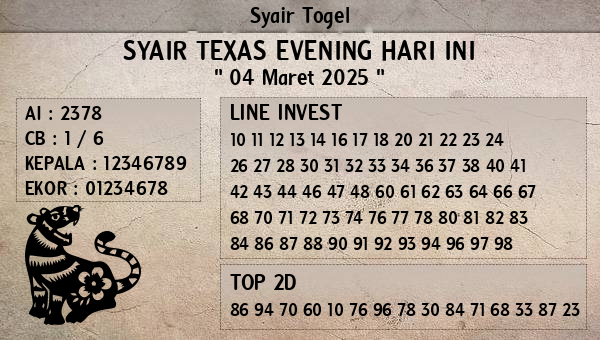 Prediksi Texas Evening