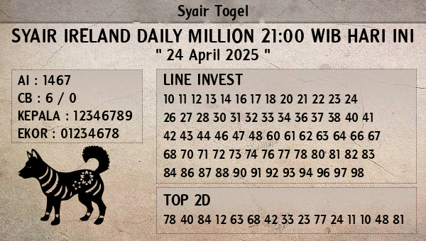 Prediksi Ireland Daily Million 21:00 WIB