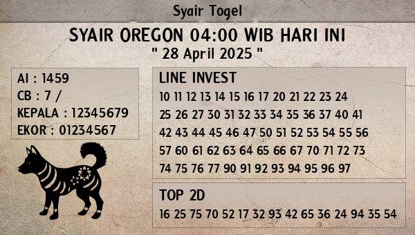 Prediksi Oregon 04:00 WIB