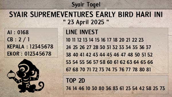 Prediksi Supremeventures Early Bird