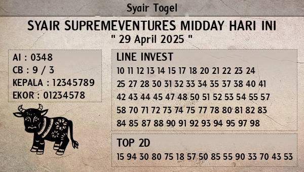Prediksi Supremeventures Midday