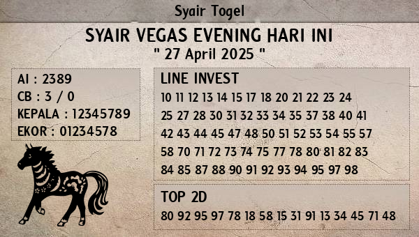 Prediksi Vegas Evening