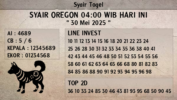 Prediksi Oregon 04:00 WIB