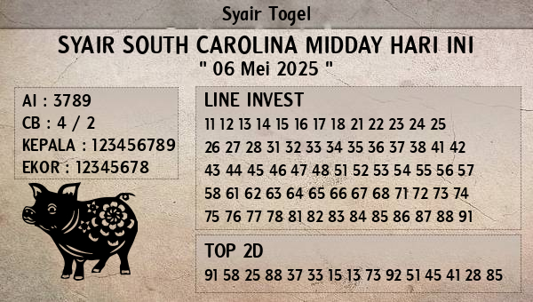 Prediksi South Carolina Midday