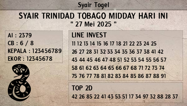Prediksi Trinidad Tobago Midday