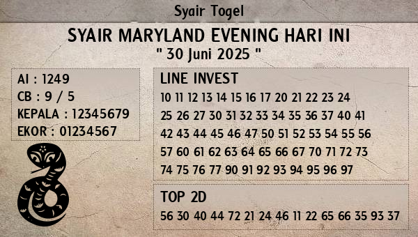 Prediksi Maryland Evening