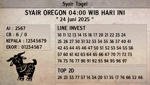 Prediksi Oregon 04:00 WIB