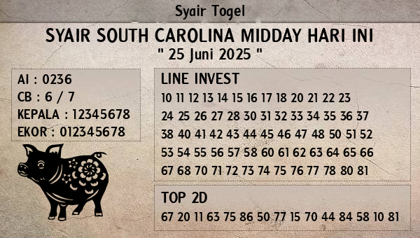 Prediksi South Carolina Midday
