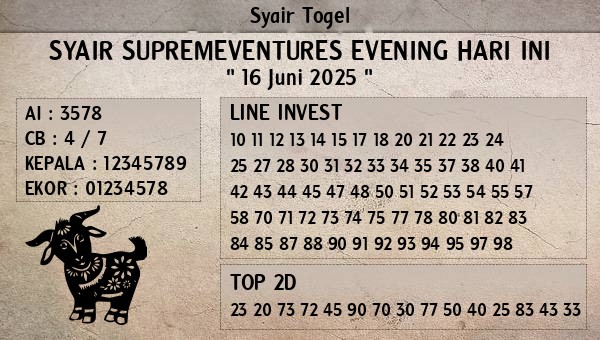 Prediksi Supremeventures Evening