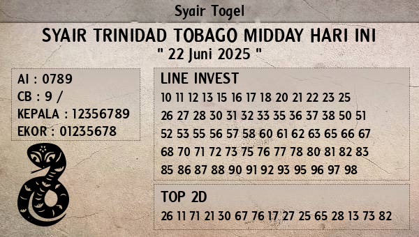 Prediksi Trinidad Tobago Midday