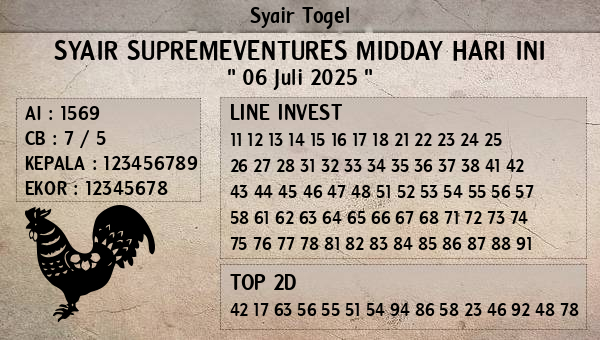 Prediksi Supremeventures Midday