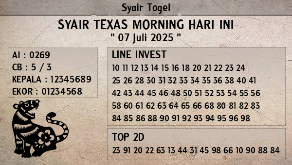 Prediksi Texas Morning