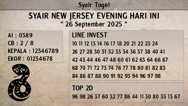 Prediksi New Jersey Evening