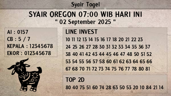 Prediksi Oregon 07:00 WIB