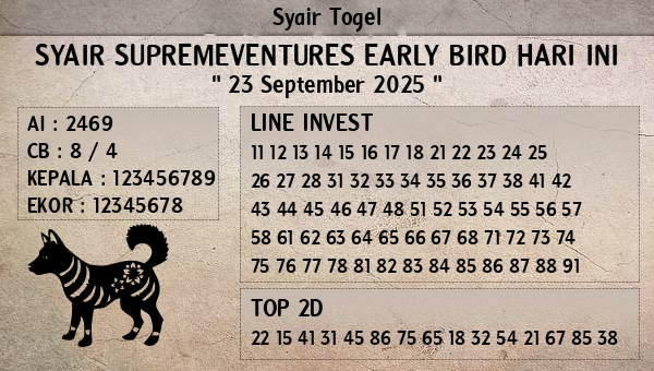 Prediksi Supremeventures Early Bird