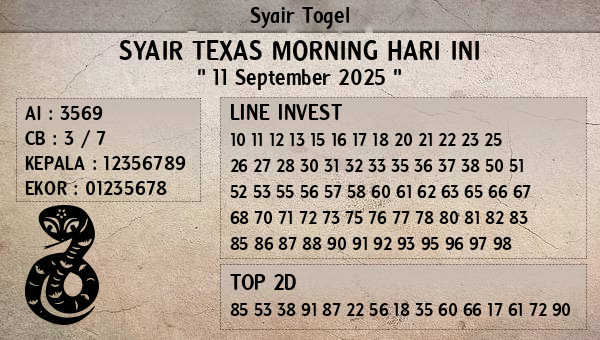 Prediksi Texas Morning