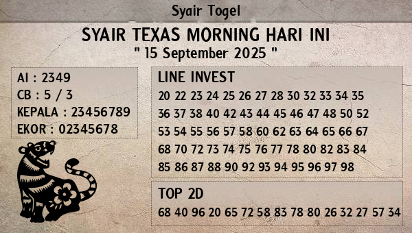 Prediksi Texas Morning