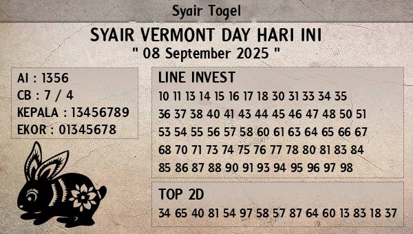 Prediksi Vermont Day
