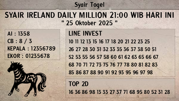 Prediksi Ireland Daily Million 21:00 WIB
