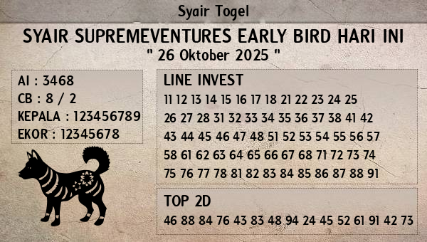 Prediksi Supremeventures Early Bird