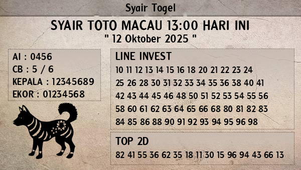 Prediksi Toto Macau 13:00