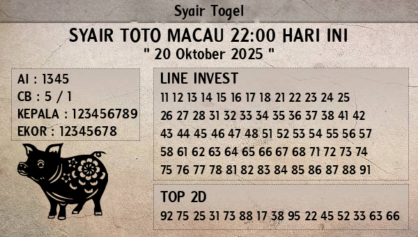Prediksi Toto Macau 22:00