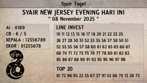 Prediksi New Jersey Evening