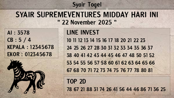 Prediksi Supremeventures Midday