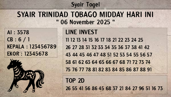 Prediksi Trinidad Tobago Midday
