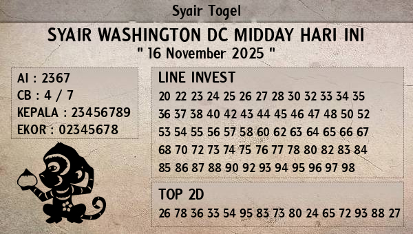 Prediksi Washington Dc Midday