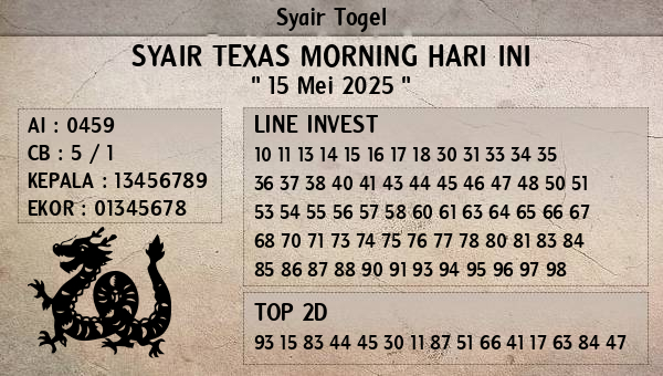 Prediksi Texas Morning
