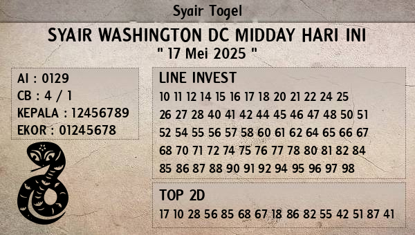 Prediksi Washington Dc Midday