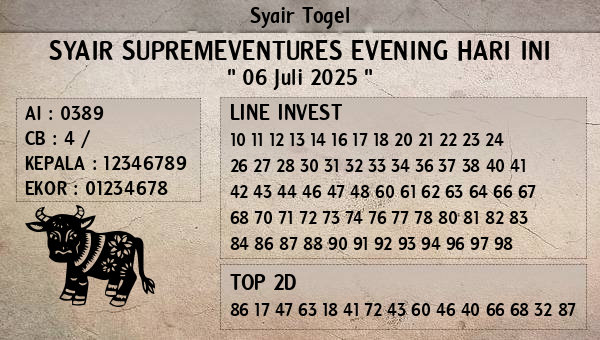 Prediksi Supremeventures Evening
